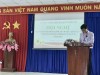 Chủ tịch UBND xã Hoàng Thanh thiệp phát biểu tại hội nghị