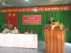 Đồng chí Bùi Thị thảo - Đại biểu hội đồng nhân dân huyện ,phát biểu trả lời ý kiến của cử tri xã Tân Thành